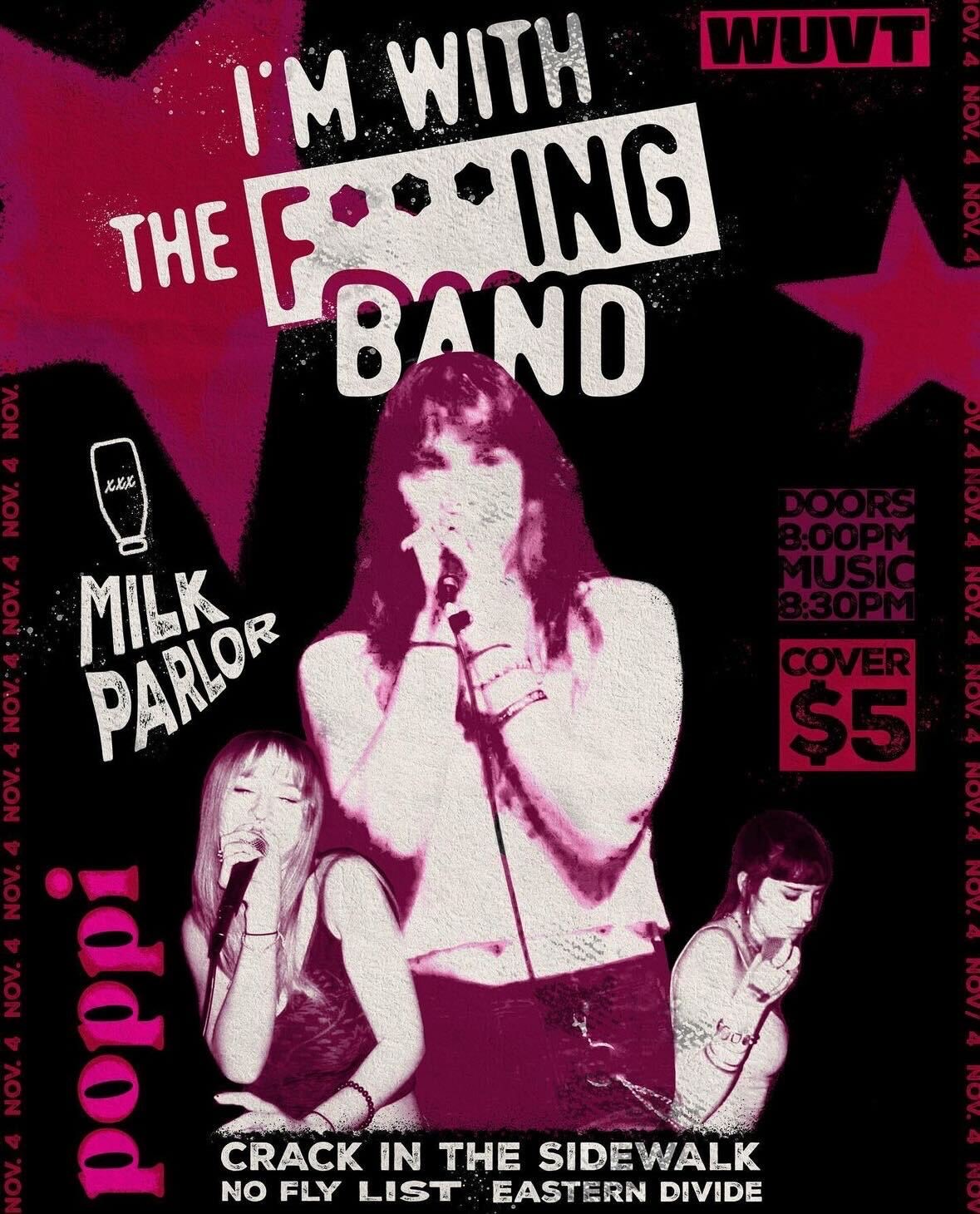 With the band poster